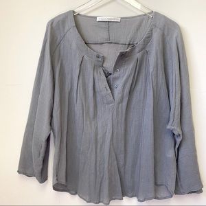 ULLA JOHNSON cotton peasant blouse crinkly gauzy 4